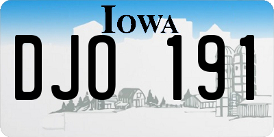 IA license plate DJO191