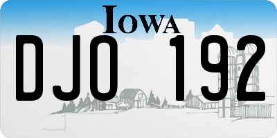 IA license plate DJO192