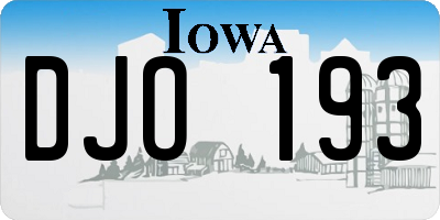 IA license plate DJO193