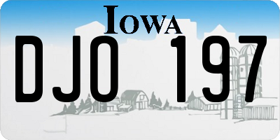 IA license plate DJO197