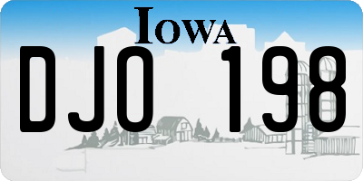 IA license plate DJO198