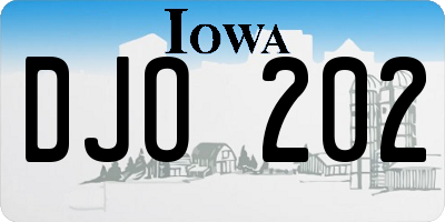 IA license plate DJO202