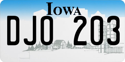 IA license plate DJO203