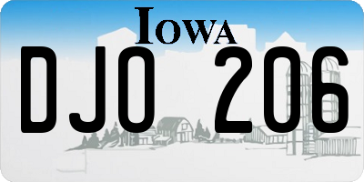 IA license plate DJO206
