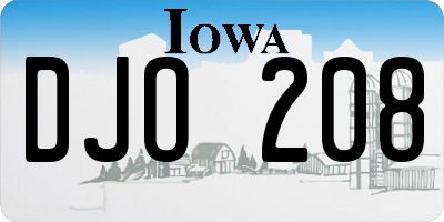 IA license plate DJO208