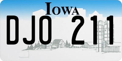 IA license plate DJO211