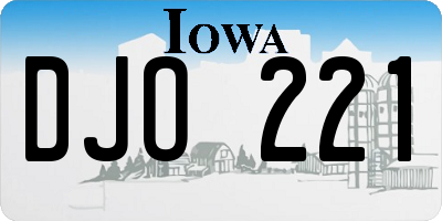 IA license plate DJO221