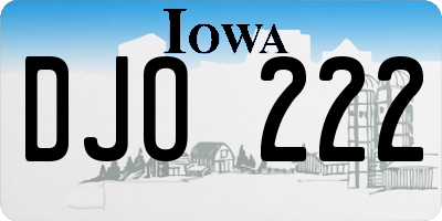 IA license plate DJO222