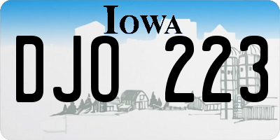 IA license plate DJO223