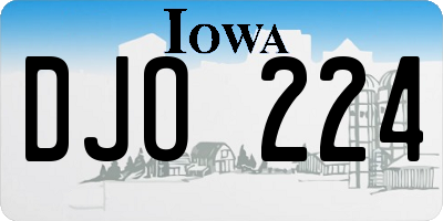 IA license plate DJO224