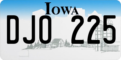IA license plate DJO225