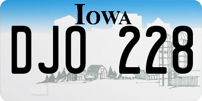 IA license plate DJO228