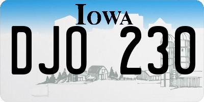 IA license plate DJO230