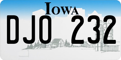 IA license plate DJO232