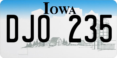 IA license plate DJO235