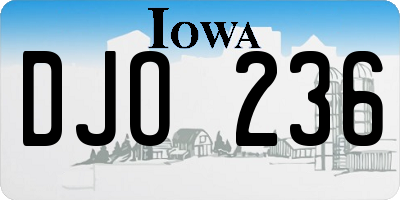 IA license plate DJO236