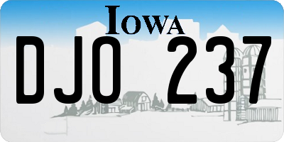 IA license plate DJO237