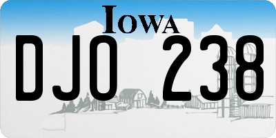 IA license plate DJO238