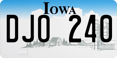 IA license plate DJO240