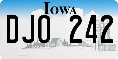 IA license plate DJO242