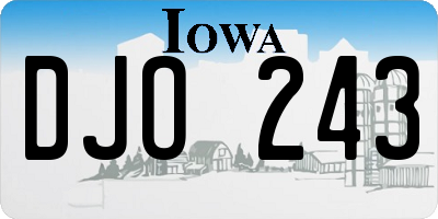 IA license plate DJO243