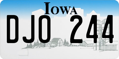 IA license plate DJO244