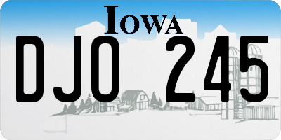 IA license plate DJO245