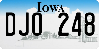 IA license plate DJO248