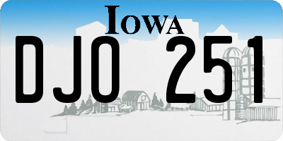 IA license plate DJO251