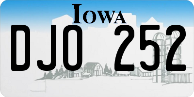 IA license plate DJO252