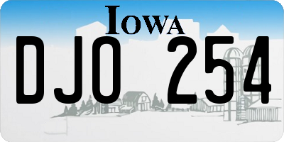 IA license plate DJO254