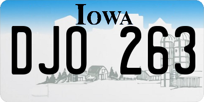 IA license plate DJO263
