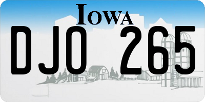 IA license plate DJO265