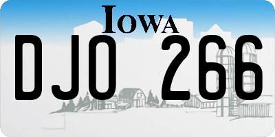 IA license plate DJO266