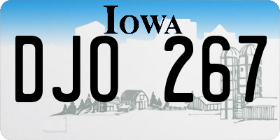 IA license plate DJO267