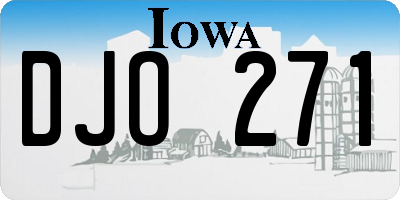IA license plate DJO271