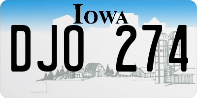 IA license plate DJO274