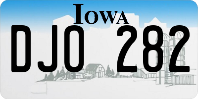 IA license plate DJO282