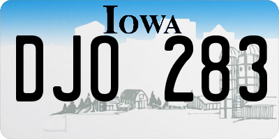 IA license plate DJO283