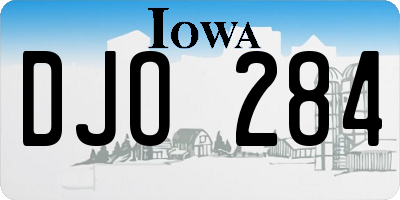 IA license plate DJO284