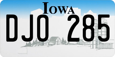 IA license plate DJO285