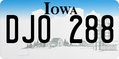 IA license plate DJO288