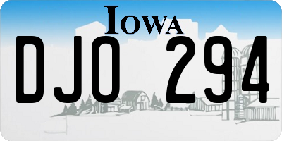 IA license plate DJO294