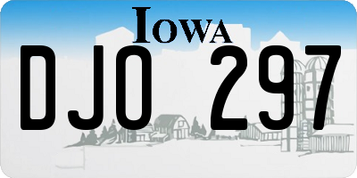 IA license plate DJO297