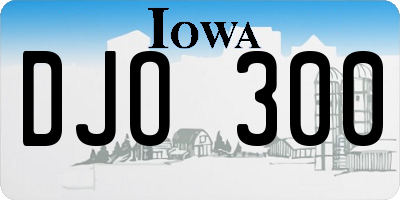 IA license plate DJO300