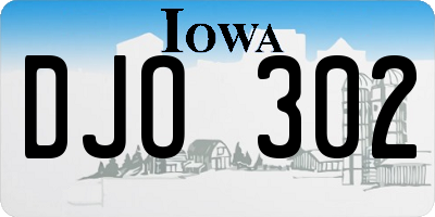 IA license plate DJO302