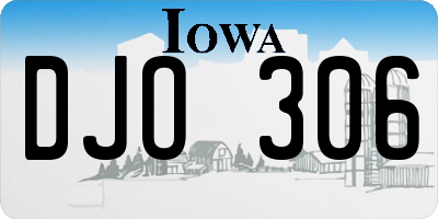 IA license plate DJO306