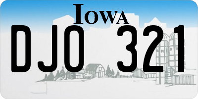 IA license plate DJO321