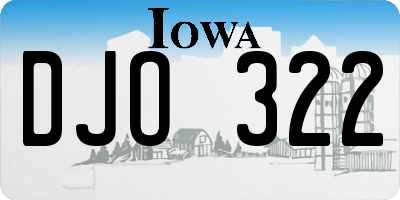 IA license plate DJO322