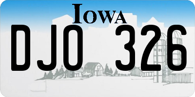 IA license plate DJO326